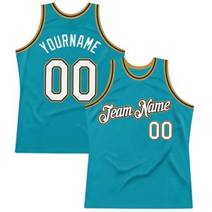 Maillot de basket personnalisé en maille turquoise sublimée avec nom et numéro d'équipe, débardeur sans manches respirant unisexe pour adulte - Product Image 6