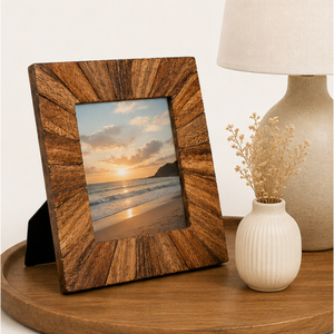 Wholesale Handcrafted Sunburst Wooden Photo <b>Frame</b> Rustic Mango Wood <b>Square</b> Picture <b>Frame</b> for Tabletop Desk Home Decor - Product Image 4