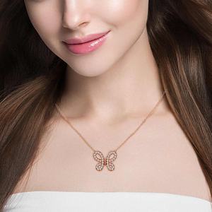 Pendentif papillon jaune or poli bijoux en pierres précieuses personnalisé diamant Unique Designer pendentif fait à la main produits chauds - Product Image 6