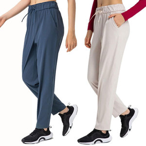 Pantalon évasé Wearpex automne, sensation de douceur, séchage rapide, décontracté, pour yoga, en molleton 100 % coton pour femme, avec cordon de serrage - Product Image 1