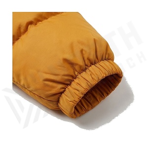 Hooded Quilted Waterproof <b>Bubble</b> Jacket Black Full Sleeve Winter Windproof Cotton Shell Knitted Fabric Polyester Filling Stand - Product Image 6
