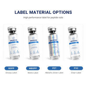 Etiquetas Personalizadas para Viales de Péptidos, BOPP, MBOPP, PET, PVC, Brillantes, Mate, Holográficas, Adhesivas, Impermeables, Impresas - Product Image 2