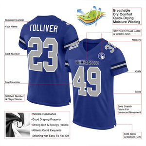 Maillot de football américain léger en mesh, personnalisé avec l'impression de l'équipe, manches courtes, séchage rapide, uniforme athlétique pour les tournois - Product Image 3