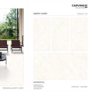 Azulejo de Porcelana Tallado Exclusivo 600x1200, Formato Grande, Superficie Texturizada Premium, para Pared y Suelo, Uso Interior y Exterior Moderno - Product Image 1