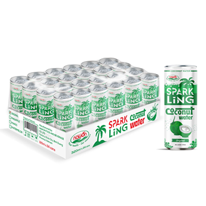 Eau de coco pétillante Nawon Original 320ml en canette – Fournisseur en gros de boissons gazeuses OEM ODM Vietnam - Product Image 1