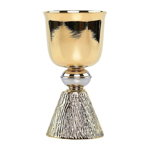 Designer Church Wine Set in Brass Gold Finished Catholic Mass Church Alter Vessele Liturgical Chalice Handmade <b>tools</b> - Product Image 2