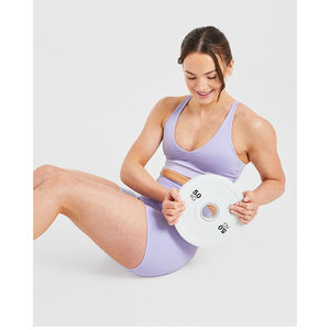 Soutien-gorge de sport en gros, couleur lavande pastel, avec bretelles réglables au dos, décolleté en V, haute performance, nouveau soutien-gorge de sport pour femme - Product Image 5