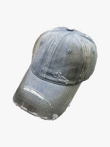 Casquette de baseball vintage délavée, non structurée, réglable, blanche délavée, effet vieilli, couleur crème vintage, pour commande en gros - Product Image 1