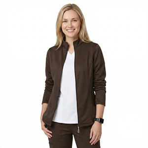 Chaqueta Quirúrgica Profesional para Mujer con Cremallera Completa, Elástica, de Alto Rendimiento, para Calentamiento Médico, con Logotipo Personalizado, Venta al por Mayor, Ropa de Enfermería - Product Image 1