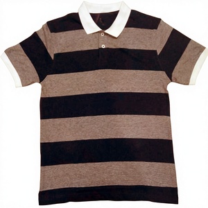 Vente directe d'usine T-shirt de golf imprimé à manches courtes personnalisé OEM teint en fil pour polo 100% coton fourniture en gros en ligne - Product Image 1