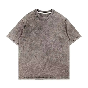 เสื้อยืดพรีเมียมทรงวินเทจฟอกสี ผู้ชาย สวมใส่สบาย ระบายอากาศได้ดี เหมาะสำหรับใส่ลำลอง รับผลิตตามแบบ OEM ออกแบบเองได้ สไตล์สตรีทแวร์ - Product Image 4