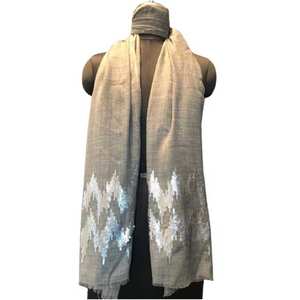 High Quality Wool Stole With Embroidery Work New Design Cotton Shawl/<b>Scarf</b> for Girls Available From <b>Indian</b> Exporter - Product Image 4