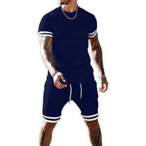 Men Summer Outfit Manufacturer 2 Piece Cotton T Shirt Cargo Shorts OEM <b>Bulk</b> Custom Logo Supply - Product Image 1