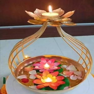 Lámpara decorativa de latón con diseño del Dios Ganesha, soporte para lámpara de aceite Akhand Diya para templo, disponible a precios de mayorista. - Product Image 2