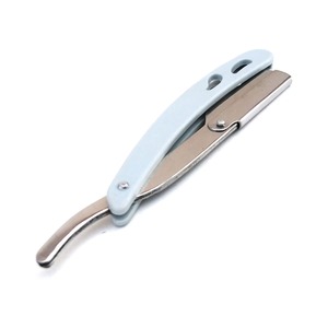 Navaja de Afeitar Profesional de Acero Inoxidable con Bloqueo Giratorio, Plegable, de Una Sola Hoja, para Afeitar Bigote, Barba y Cara - Product Image 4