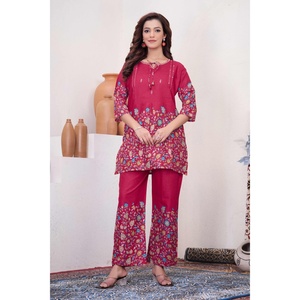 Ensemble coordonné deux pièces en coton imprimé pour femmes - Tenue assortie - Product Image 1