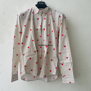 Chemise imprimée à la main, chemises élégantes pour femmes, chemise en coton doux imprimée à la main en Inde, en vente au meilleur prix - Product Image 4
