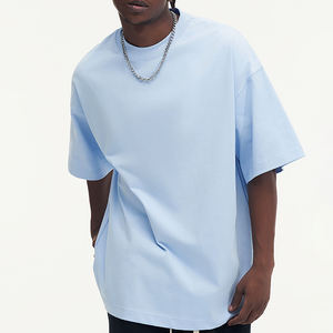 Camiseta Oversize de Corte Cuadrado para Hombre, de Algodón Grueso y Liso - Product Image 1