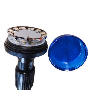 12-24VDC multi-fonction LED <span class=keywords><strong>moto</strong></span> pôle lumière SAE EMC approuvé ambre rouge bleu lentilles de couleur nouveau noir haut moteur vélo arrière - Product Image 3