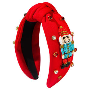 Serre-tête brodé perlé tendance en gros avec motifs floraux faits main pour femmes, boutiques et fournisseurs d'accessoires - Product Image 3