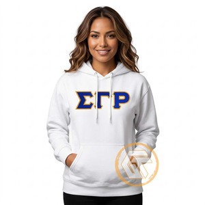 GREEK TREASURES เสื้อกันหนาวผู้หญิงแบบกำหนดเอง Sigma Gamma Rho ผ้าฝ้ายฟลีซเนื้อนุ่ม ระบายอากาศได้ดี เป็นมิตรกับสิ่งแวดล้อม ปักลายด้านหน้า - Product Image 2