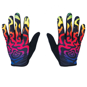 OEM Eco-Friendly Cycling Gloves Full Finger Breathable Fabric <b>Back</b> Non Slip Palm Customized Colors & Logo Bulk Supply - Product Image 4