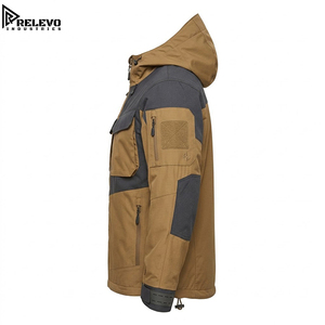 Chaqueta Táctica Informal para Hombre, Color Coyote Marrón Carbón, Impermeable, con Capucha, Multibolsillos, para Senderismo al Aire Libre - Product Image 3