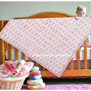 Manta de bebé con estampado de algodón orgánico 100% hecha a mano, bonito edredón de invierno para recién nacidos, funda suave para cuna para niños - Product Image 2