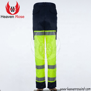 High Visibility Workwear <b>Trousers</b> Reflective Safety Cargo Pants with Holster Pockets Reinforced Knees EN ISO 20471 Wholesale - Product Image 2