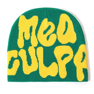 Bonnet tricoté jacquard 100 % acrylique personnalisé avec logo brodé plat – Bonnet tricoté pour l'hiver - Product Image 5