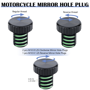 Bouchon de trou de rétroviseur de <span class=keywords><strong>moto</strong></span> M10x1.25, adapté à <span class=keywords><strong>Honda</strong></span>, Yamaha, Kawasaki, Suzuki, Ducati, ATV, BMW et à la plupart des motos ou vélos, etc. - Product Image 3