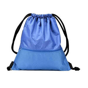 Mochila con Cordón de Poliéster de la Mejor Calidad, Color Negro, Bolsa de Tela Deportiva para Viajes con Diseño de Logotipo Personalizado - Product Image 3