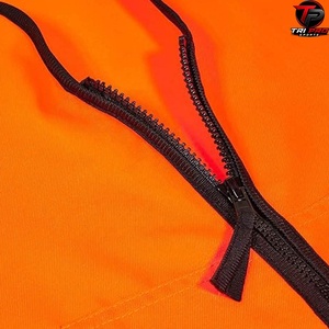 Gilet de sécurité orange vif pour homme, col en V, fermeture éclair intégrale, haute visibilité, pour la chasse, la pêche, gilet utilitaire léger sans manches - Product Image 4