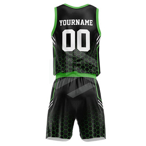 Ensemble d'uniformes de basketball réversibles personnalisables, noir et jaune, uniformes de basketball vierges pour garçons et hommes - Product Image 3
