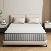 Matelas hybride à ressorts ensachés de taille personnalisée au design moderne et intelligent avec mousse acoustique à mémoire de forme en latex naturel pour hôtel Pack in Box