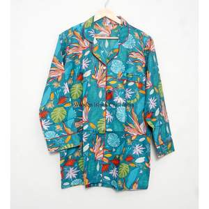 Ensemble de pyjama pour femmes à imprimé floral, vêtements de nuit en coton, pantalon de pyjama pour femmes, chemises à manches longues, pyjama assorti - Product Image 3