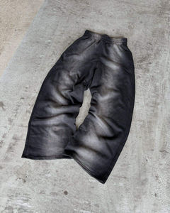 Ensemble de survêtements personnalisés imprimés effet délavé, pantalons de survêtement et sweat à capuche unisexes brodés, sweats à capuche zippés délavés à l'acide - Product Image 4