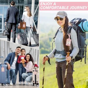 Etiquetas de Equipaje de Cuero PU de Alta Calidad, Elegantes y Modernas, con Solapa de Privacidad y Etiqueta para Nombre, para Uso en Viajes - Product Image 3