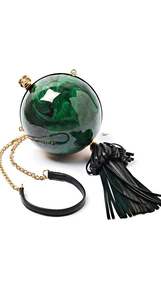 Pochette de soirée en pierre et résine de haute qualité avec chaîne en laiton, design brodé unique et raffiné, artisanat en résine - Product Image 5