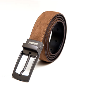 Cinturón Deekoj de Cuero Genuino Negro Sólido con Hebilla de Acero Rectangular para Hombre - Product Image 5
