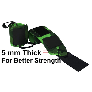 Sangles de soutien réglables pour poignet, vert camouflage, fermeture auto-agrippante, pour musculation, entraînement de force, sécurité sportive - Product Image 3