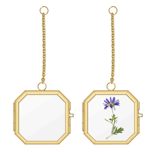 Mini cadre photo suspendu décoratif en verre et laiton pour la décoration de la maison et du bureau, cadre très vendu en gros pour l'exportation, qualité supérieure - Product Image 3