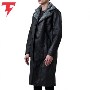 Venta Directa de Fábrica, Precio al por Mayor, Abrigos de Cuero Genuino para Hombre, Ajustables, Impermeables, Ecológicos, Nuevo Estilo Moderno - Product Image 4