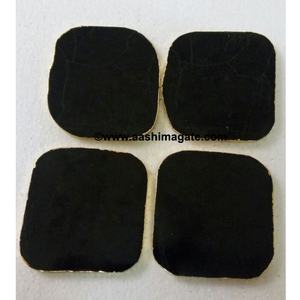 Natural Black <b>Agate</b> Gemstone <b>Coasters</b> Slices Crystal Crafts Natural Stones Jade Table Cup Rocks Feng Shui Minerals Handmade - Product Image 2
