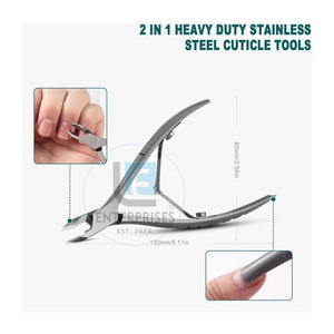 Coupe-ongles en acier inoxydable de haute qualité, légers et durables, avec lame courbée pour les doigts, ouverture large, option de marque privée - Product Image 2