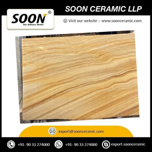 SOON CERAMIC Factory Direct Low Price SANDALWOOD Calcite Big <b>Slab</b> Polished Modern Eco-friendly 3D Model Design Living Room Wall - Product Image 3