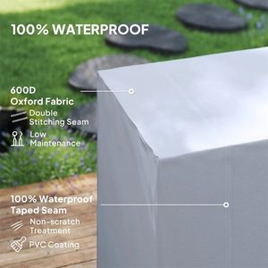 Copertura per Amaca da Esterno e Dondolo da Portico Grigio Scuro 81"x49"x65" - Coperture per Mobili - Product Image 4