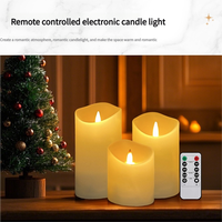 TOOWIN Lilin Tanpa Api Isi Ulang Terlaris dengan Sumbu Api Berkedip, Lilin LED dari Plastik atau Lilin Parafin Asli