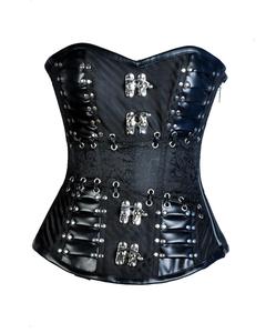 คอร์เซ็ตของผู้หญิงวินเทจชุดกระชับสัดส่วนเซ็กซี่แบบโอเวอร์บัสท์คอร์เซ็ทหนังระบายอากาศทันสมัยสำหรับขนาดใหญ่พิเศษ - Product Image 2