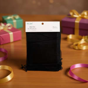 Sacchetti regalo in organza 17x23 cm neri 3 pezzi per regali - Product Image 2